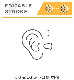 Hearing aid line icon