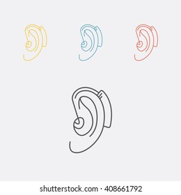 Hearing aid line icon