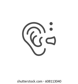 Hearing Aid Line Icon