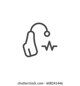 Hearing aid line icon