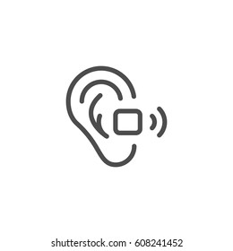 Hearing Aid Line Icon