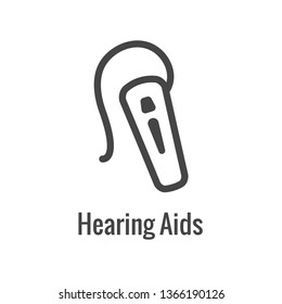 Hearing Aid / loss with Sound Wave Images Set