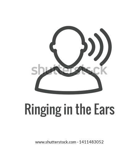 Hearing Aid or loss with Sound Wave Images Set