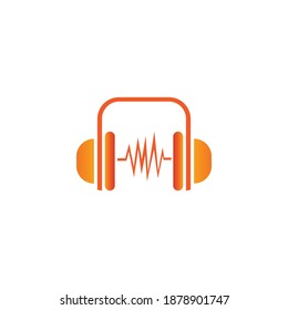 Hearing aid music icon vector illustration color design