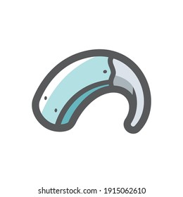 Problema de audífono Icono del vector de equipos oculares Ilustración de dibujos animados.