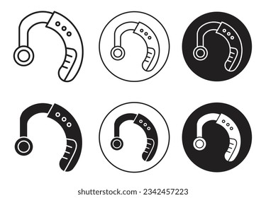 Hearing aid receiver icon set. ear aid vector symbol in line style. suitable for apps and website UI designs.