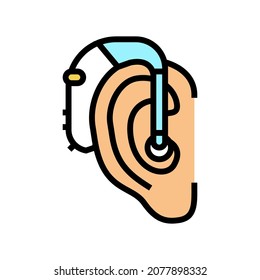 hearing aids color icon vector. hearing aids sign. isolated symbol illustration