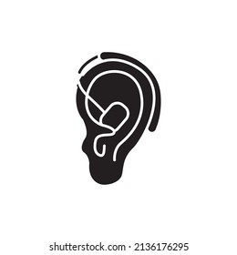 Hearing Aids color line icon. Human diseases. Pictogram for web page, mobile app, promo.