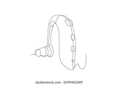 Hearing aids concept one-line drawing