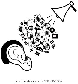 Hearing aid.Sound communication