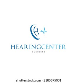 Hearing center icon logo design inspiration