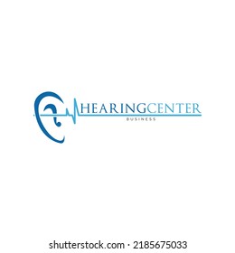 Hearing center icon logo design inspiration