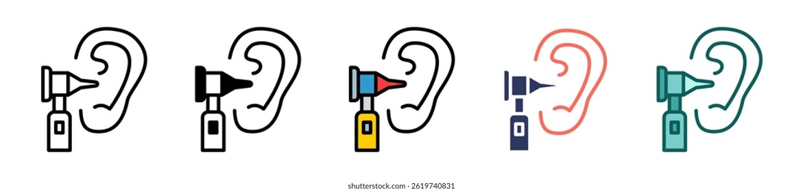 Hearing Check Icon multiple Vector Illustration