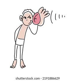 Hearing clip art  vector illustration isolated
