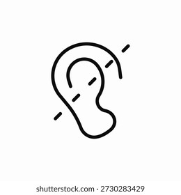 hearing disability icon sign vector