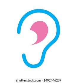 hearing icon design vector icon