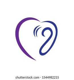 hearing icon logo vector design
