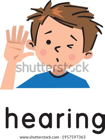Hearing. Icon of one of five senses