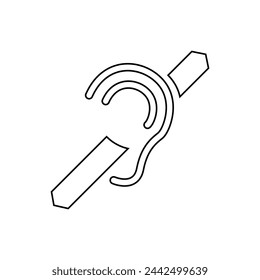 Hearing impaired icon isolated on white background. Public information symbol modern, simple, vector, icon for website design, mobile app, ui. Vector Illustration