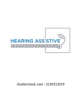 hearing logo simple clean and elegance