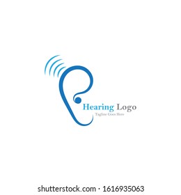 hearing logo and symbol template vector icon