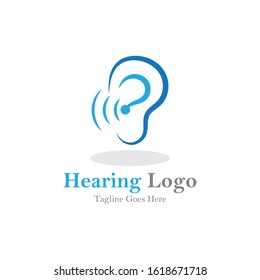 hearing logo and symbol template vector icon