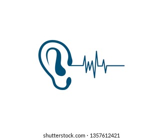 Hearing Logo Template vector