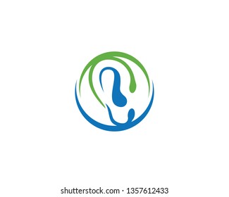 Hearing Logo Template vector