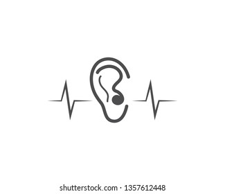 Hearing Logo Template vector