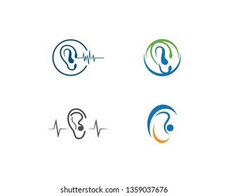 Hearing Logo Template vector