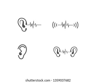 Hearing Logo Template Vector