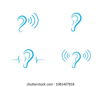 Hearing Logo Template vector icon design