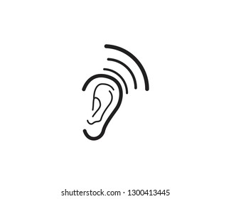 Hearing Logo Template vector icon design
