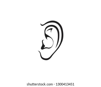 Hearing Logo Template vector icon design

