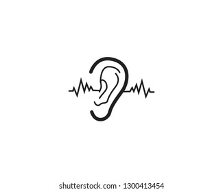 Hearing Logo Template vector icon design
