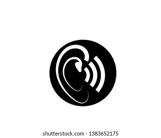 Hearing Logo Template vector icon design - Vector
