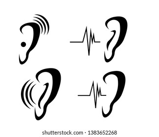 Hearing Logo Template vector icon design - Vector
