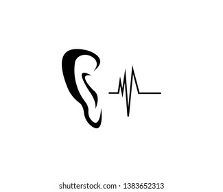 Hearing Logo Template vector icon design - Vector
