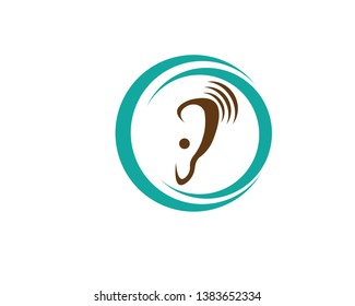 Hearing Logo Template vector icon design - Vector
