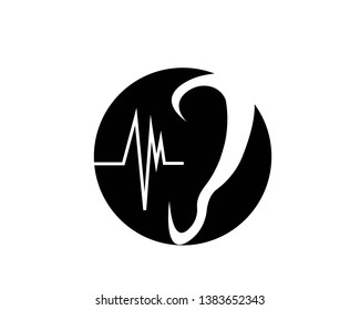 Hearing Logo Template vector icon design - Vector
