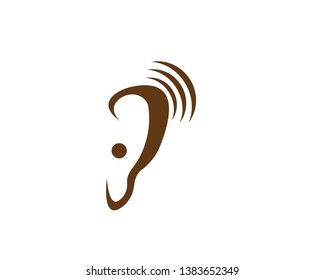 Hearing Logo Template vector icon design - Vector

