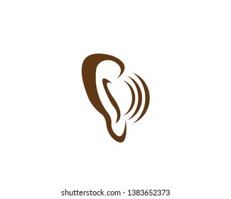 Hearing Logo Template vector icon design - Vector
