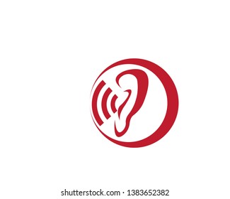 Hearing Logo Template vector icon design - Vector
