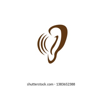 Hearing Logo Template vector icon design - Vector
