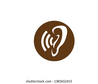 Hearing Logo Template vector icon design - Vector
