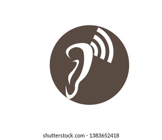 Hearing Logo Template vector icon design - Vector
