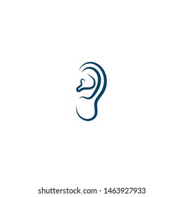 hearing logo template vector icon design