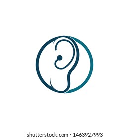 hearing logo template vector icon design