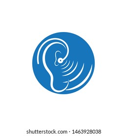 hearing logo template vector icon design