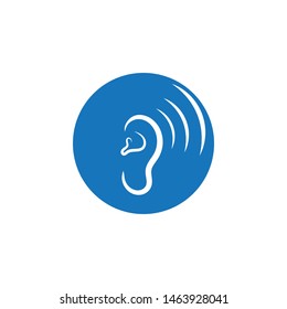 hearing logo template vector icon design